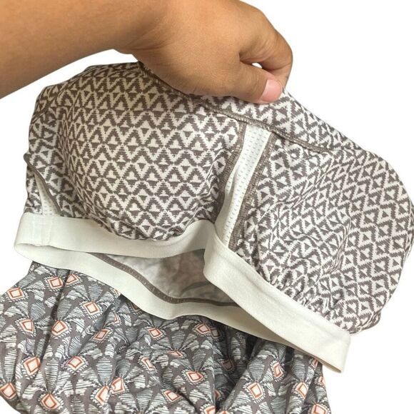 617. Prana geometic patterned athletic midi dress padded bra size small - Picture 5 of 6